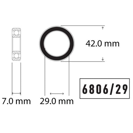 Wheels Manufacturing ABEC 3 Sealed Bearings Bicycle Parts BMX