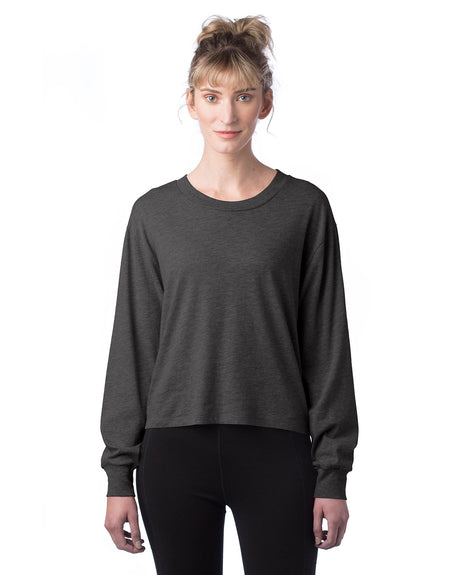 Alternative Ladies' Main Stage Long-Sleeve CVC Cropped T-Shirt Alternative