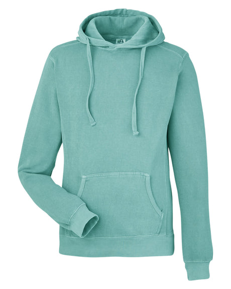 J America Unisex Pigment Dyed Fleece Hooded Sweatshirt J America