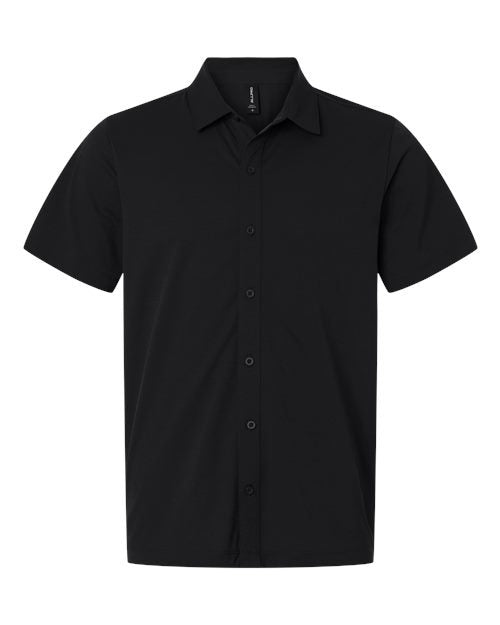 AllPro Men's Pro-Flex Sorona Button Down Short Sleeve Shirt-1