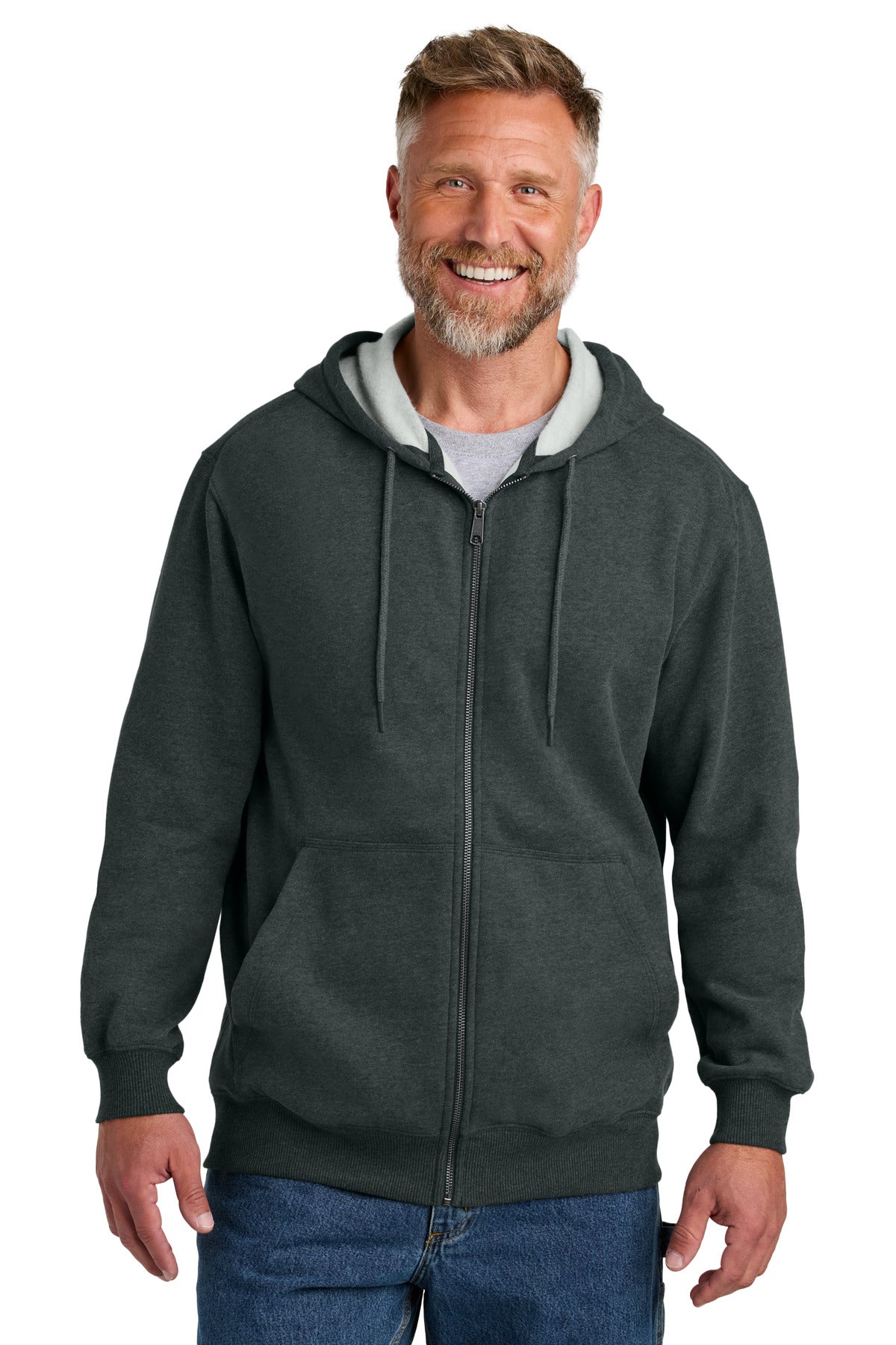 CornerStone Tough Fleece Full-Zip Hoodie CSF631 Mens Apparel Shirts & Tops