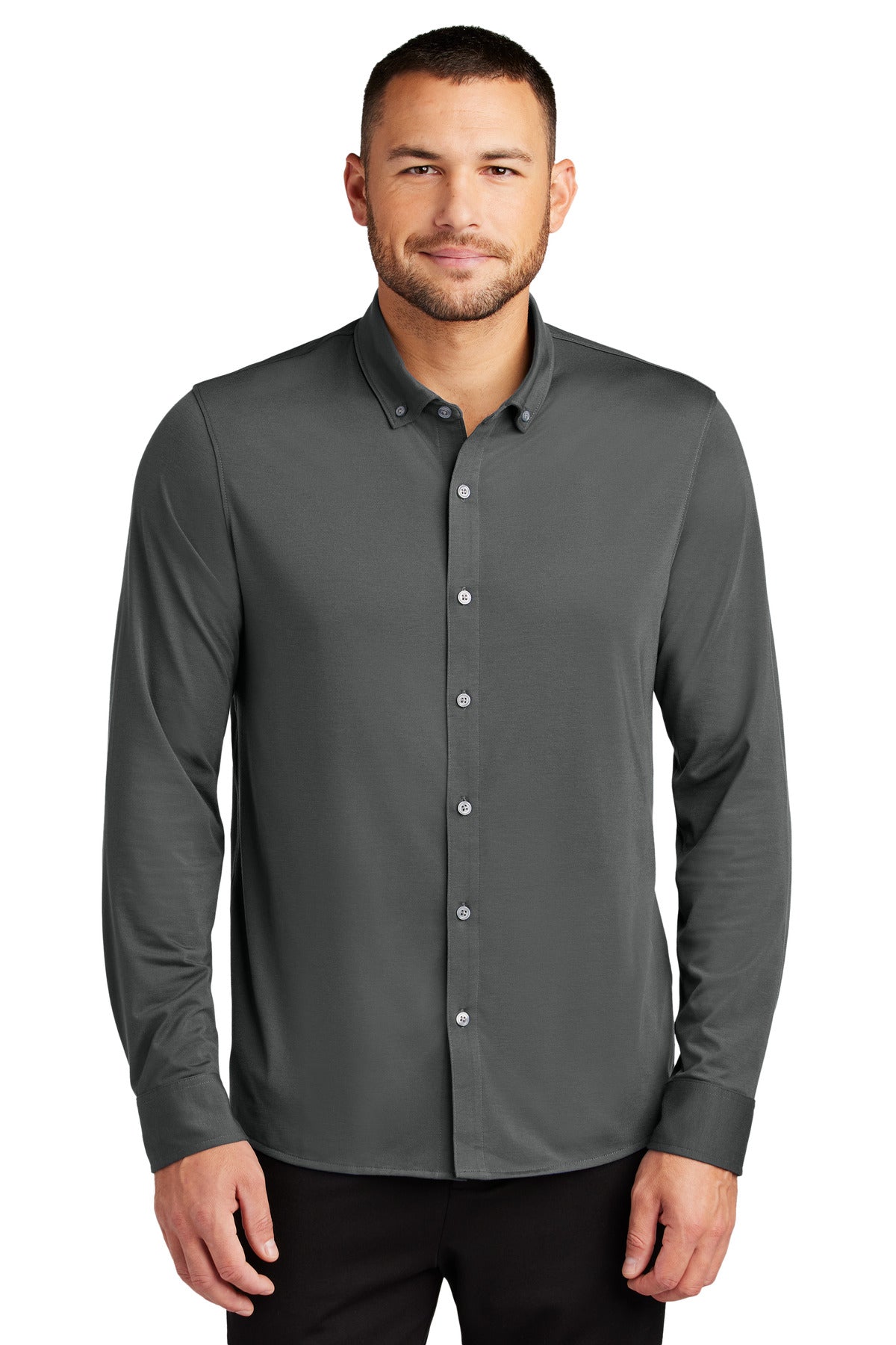 Mercer+Mettle Stretch Jersey Long Sleeve Shirt MM1018 Mens Apparel Shirts & Tops