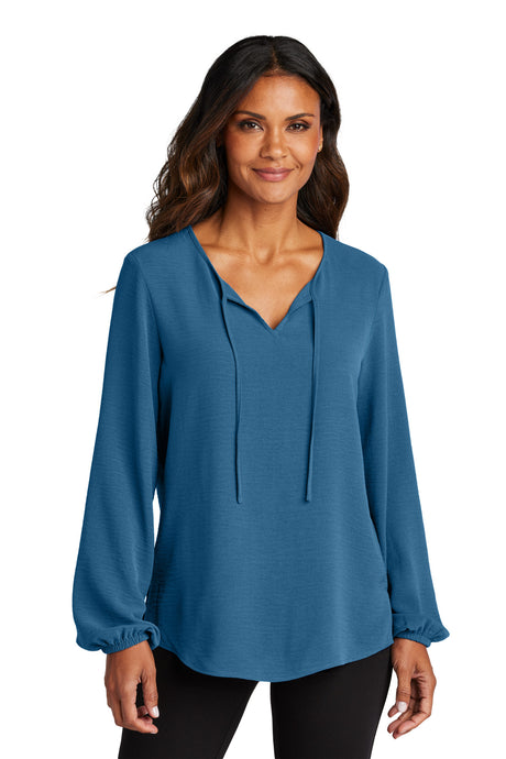 Port Authority Women's Textured Crepe Blouse LW714 Womens Apparel Shirts & Tops