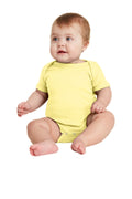 Rabbit Skins Infant Short Sleeve Baby Rib Bodysuit Youth Apparel Infant & Toddler