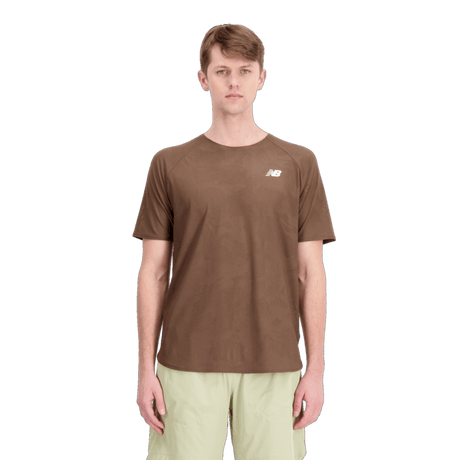 New Balance Men's Q Speed Jacquard Short Sleeve Tee Mens Apparel Shirts & Tops