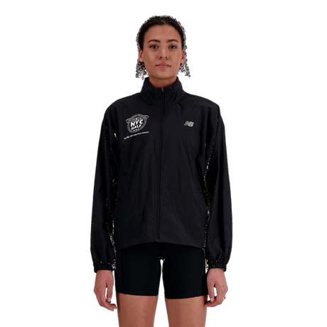 New Balance Women's United Airlines NYC Half Athletics Packable Jacket Womens Apparel Jackets & Vests