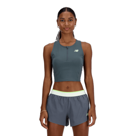New Balance Women's Sleek Race Day Fitted Tank Womens Apparel Shirts & Tops