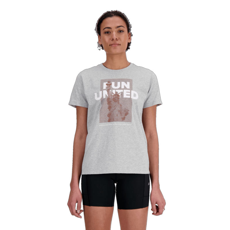 New Balance Women's United Airlines NYC Half Graphic T-Shirt Womens Apparel Shirts & Tops