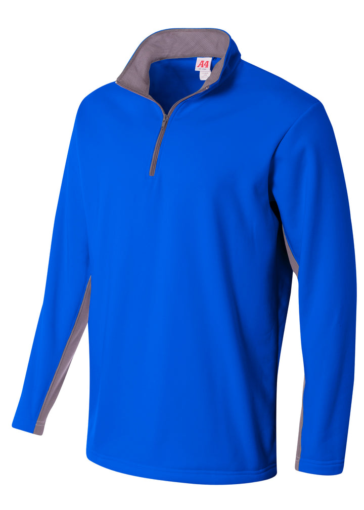 A4 Mens 1/4 Zip Color Block Fleece A4