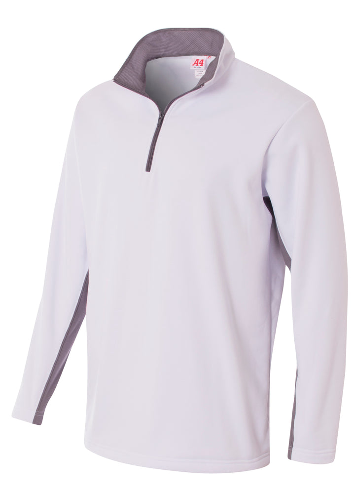 A4 Mens 1/4 Zip Color Block Fleece A4
