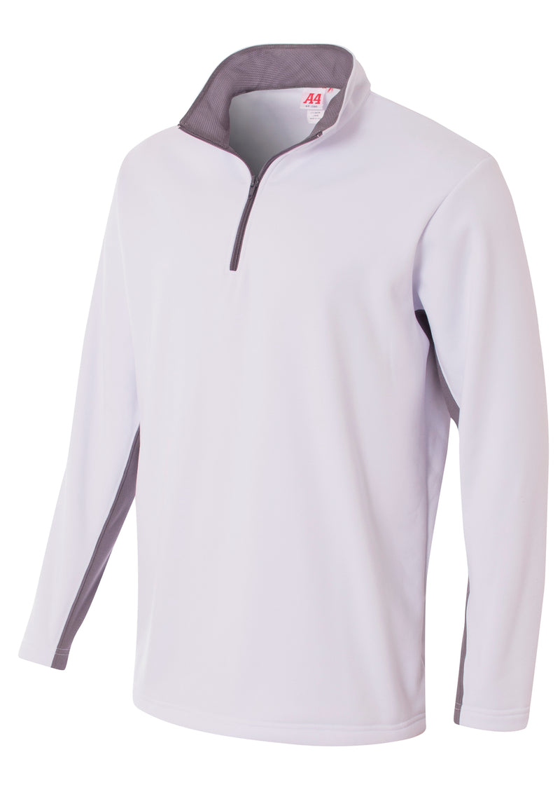 A4 Mens 1/4 Zip Color Block Fleece