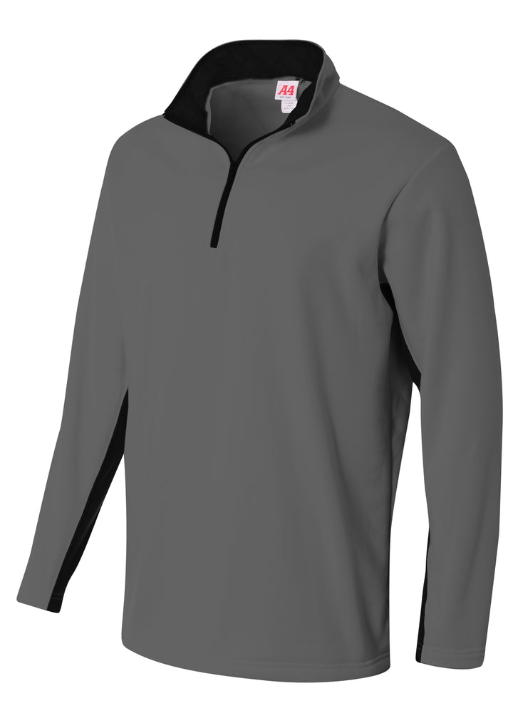 A4 Mens 1/4 Zip Color Block Fleece A4