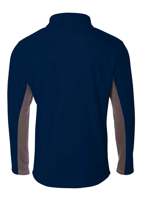 A4 Mens 1/4 Zip Color Block Fleece A4