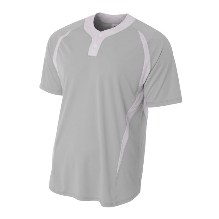 A4 Youth 2-Button Color Block Henley