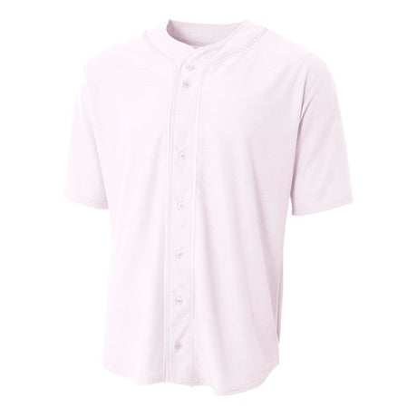 A4 Youth Full Button Stretch Mesh Baseball Jersey A4