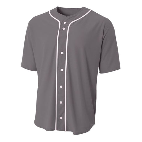 A4 Youth Full Button Stretch Mesh Baseball Jersey A4