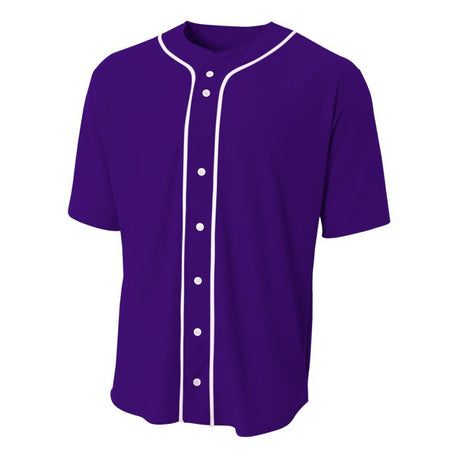 A4 Youth Full Button Stretch Mesh Baseball Jersey A4