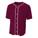 A4 Youth Full Button Stretch Mesh Baseball Jersey A4