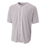 A4 Youth Full Button Stretch Mesh Baseball Jersey A4