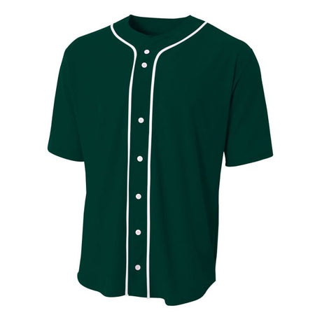 A4 Youth Full Button Stretch Mesh Baseball Jersey A4