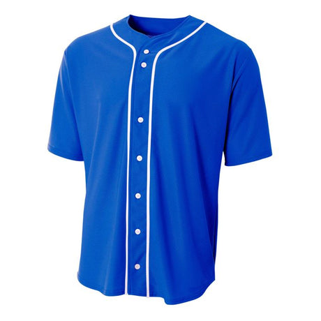 A4 Youth Full Button Stretch Mesh Baseball Jersey A4