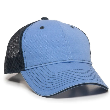 Outdoor Cap GWT-101M Cotton Twill Garment Washed Structured Trucker Hat Unisex Accessories Hats & Caps