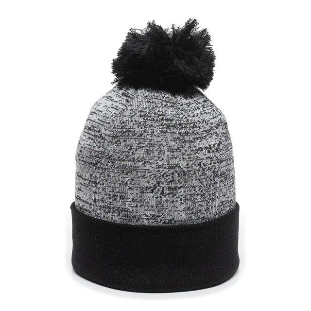 Outdoor Cap PWC-100 Heathered Acrylic Knit Beanie with Pom-1