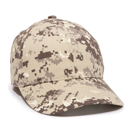 Outdoor Cap DC-610 Camo Structured Solid Back Hat Unisex Accessories Hats & Caps
