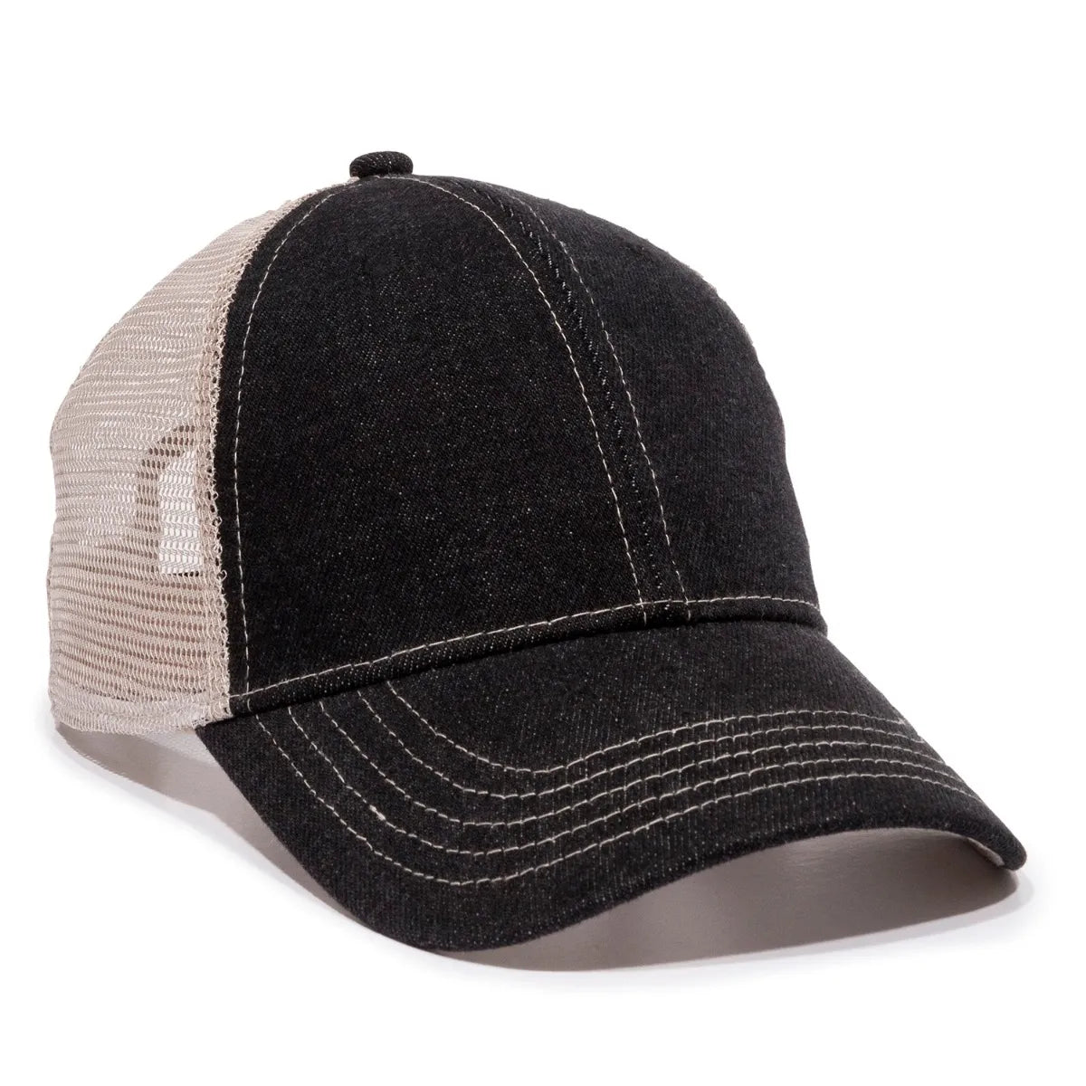 Outdoor Cap DN-200M Denim Structured Trucker Hat Unisex Accessories Hats & Caps