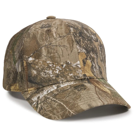 Outdoor Cap 315M Canvas Camo Structured Trucker Hat Unisex Accessories Hats & Caps