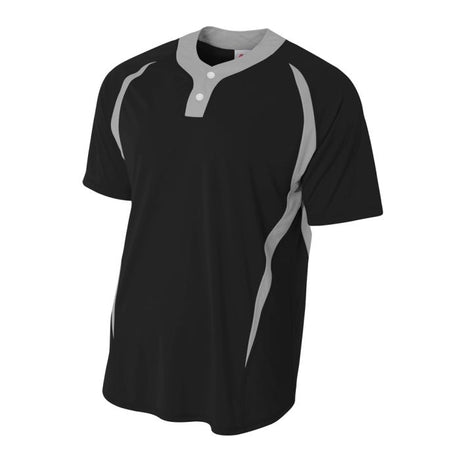 A4 Men's 2-Button Color Block Henley A4