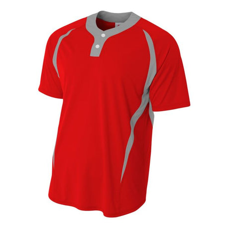A4 Men's 2-Button Color Block Henley A4