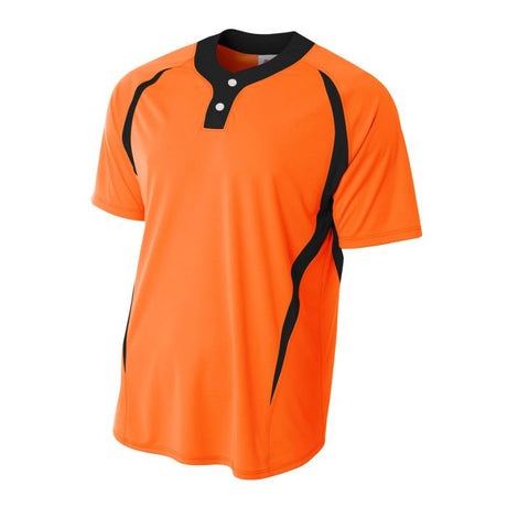 A4 Men's 2-Button Color Block Henley A4