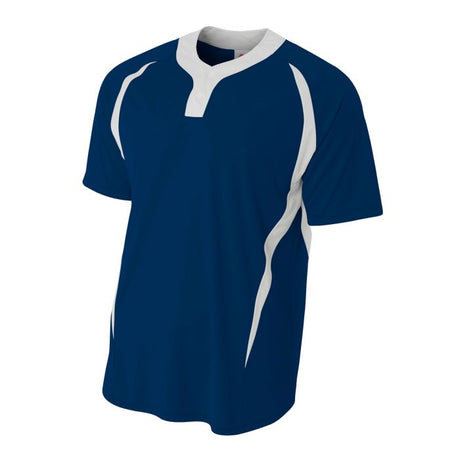 A4 Men's 2-Button Color Block Henley A4