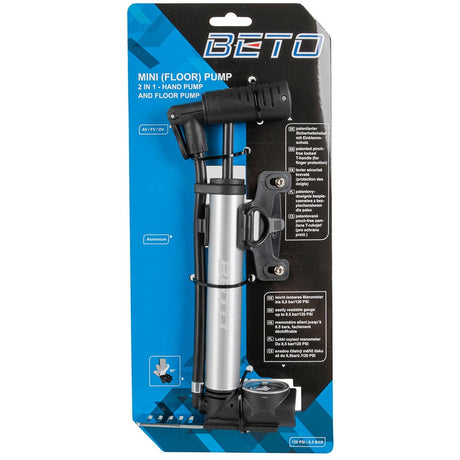 Beto 2 in 1 Mini Floor Pump Bicycle Accessories Pumps/Inflation