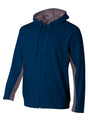A4 Mens Full Zip Color Block Fleece Hoodie A4