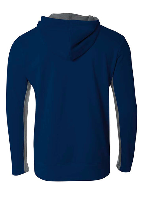 A4 Mens Full Zip Color Block Fleece Hoodie A4