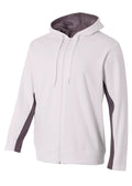 A4 Mens Full Zip Color Block Fleece Hoodie A4