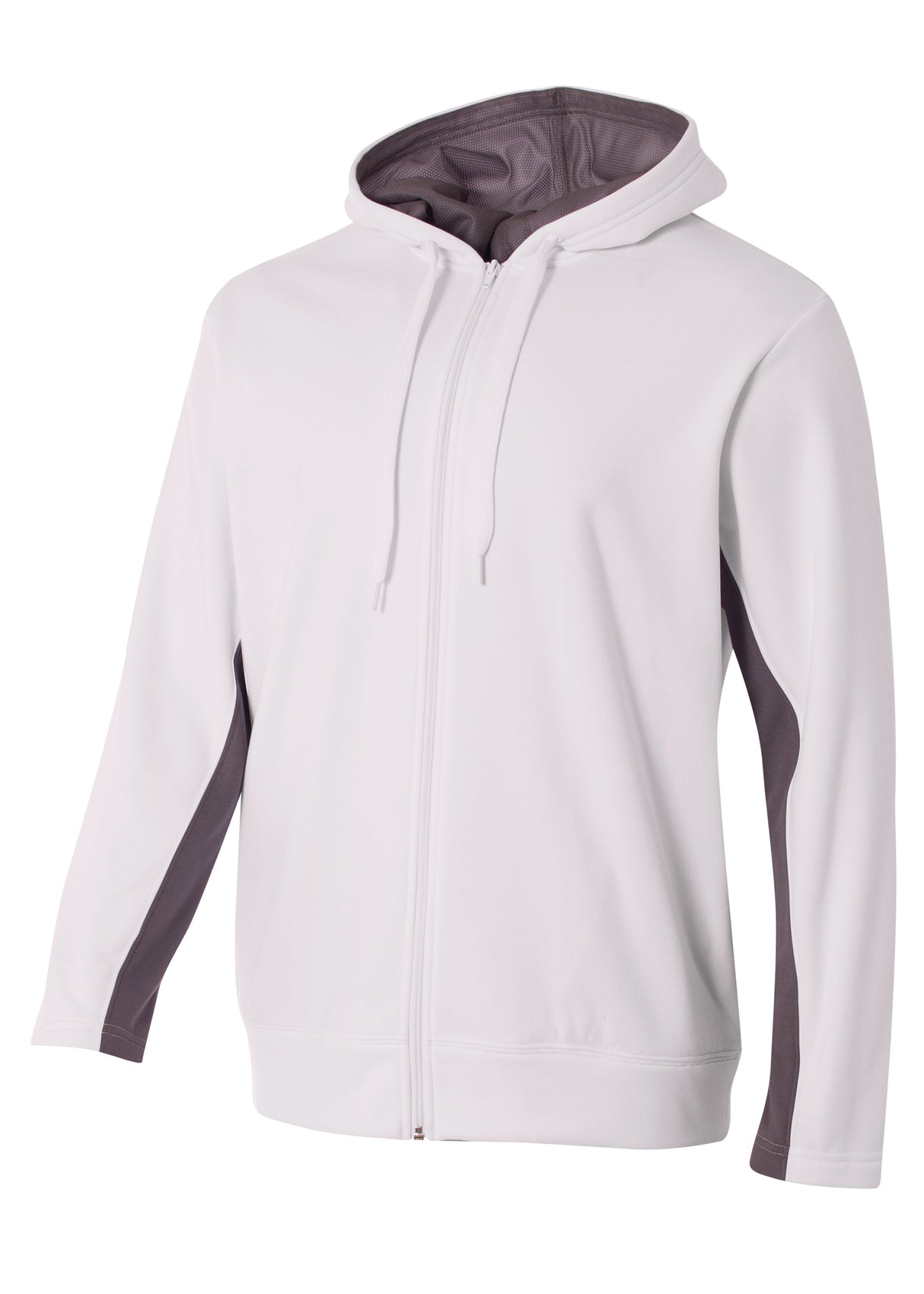 A4 Mens Full Zip Color Block Fleece Hoodie A4