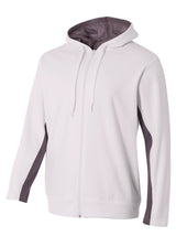 A4 Mens Full Zip Color Block Fleece Hoodie A4