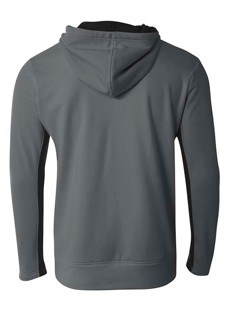 A4 Mens Full Zip Color Block Fleece Hoodie A4