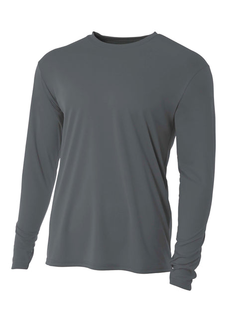 A4 Men's Cooling Performance Long Sleeve Crew 1 of 2 A4