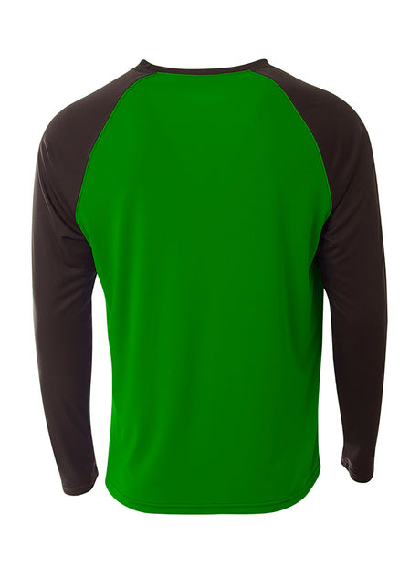 A4 Mens Long Sleeve Strike Raglan Tee A4