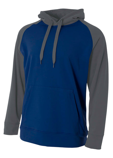 A4 Mens Color Block Tech Fleece Hoodie A4