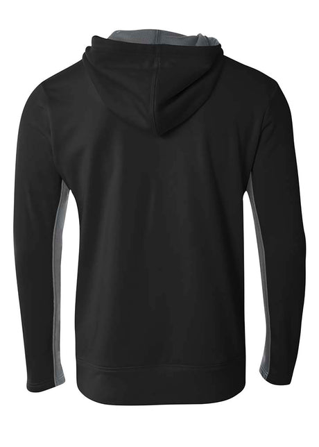 A4 Mens Full Zip Color Block Fleece Hoodie A4