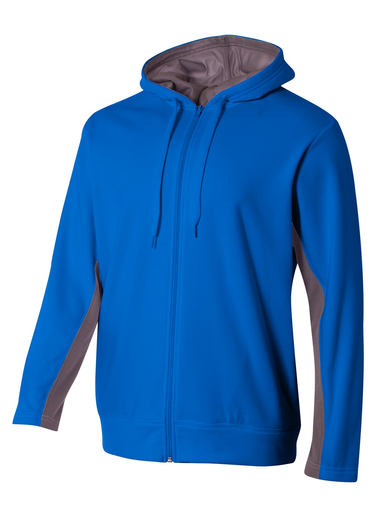 A4 Mens Full Zip Color Block Fleece Hoodie A4
