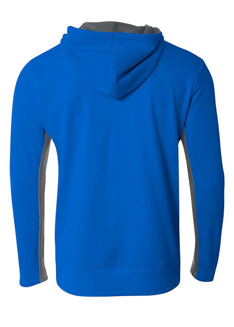 A4 Mens Full Zip Color Block Fleece Hoodie A4