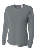 A4 Women's Long Sleeve Cooling Performance Crew
