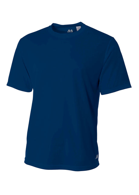 A4 Mens Short Sleeve Birds-Eye Mesh Crew A4