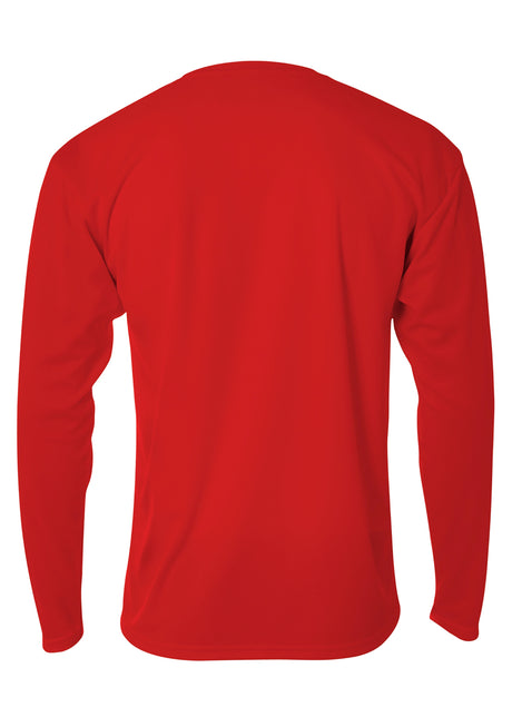 A4 Mens Long Sleeve Birds-Eye Mesh Crew A4